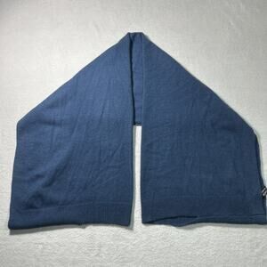 NWOT OVCIO Cashmere Scarf Cardigan Wrap Blue O/S 50x15 Hand Holes Sleeves